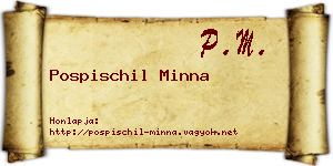 Pospischil Minna névjegykártya